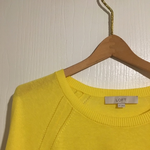 LOFT Sweaters - Loft yellow lightweight sweater